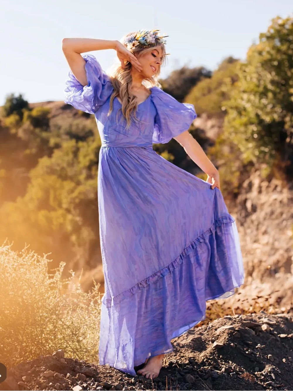New Lindsey Stirling x JessaKae Pixie Midi Dress Iridescent Purple Large